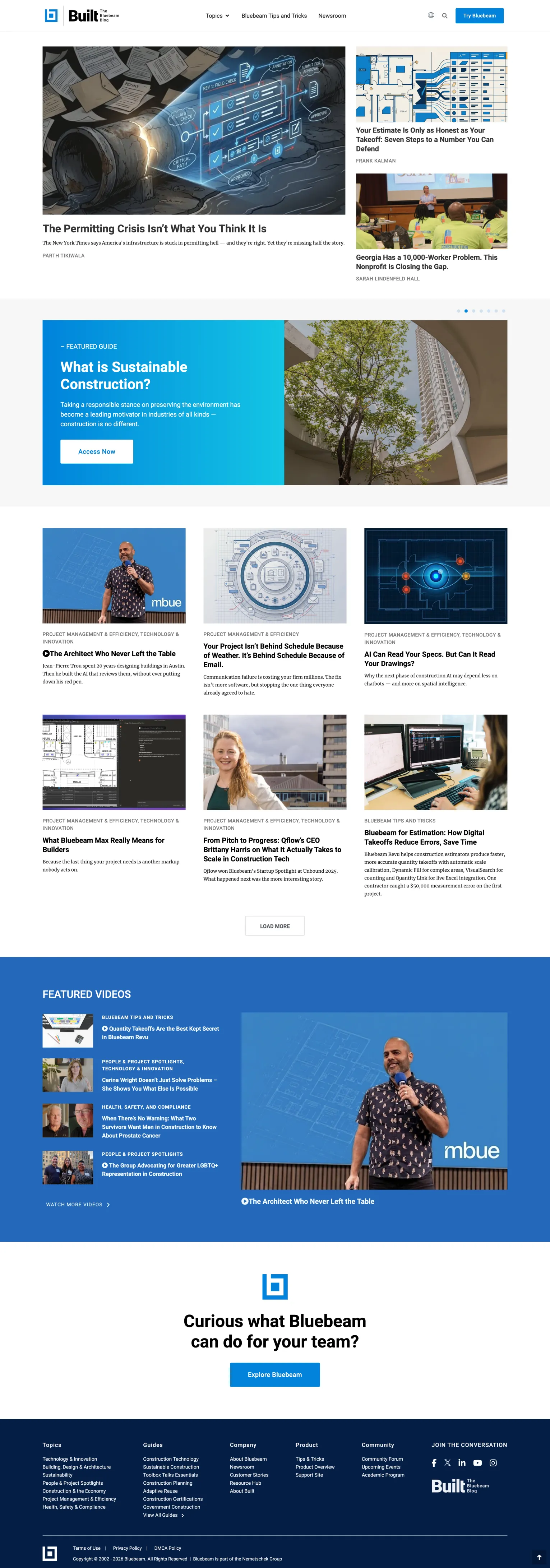 Built, the Bluebeam editorial platform
