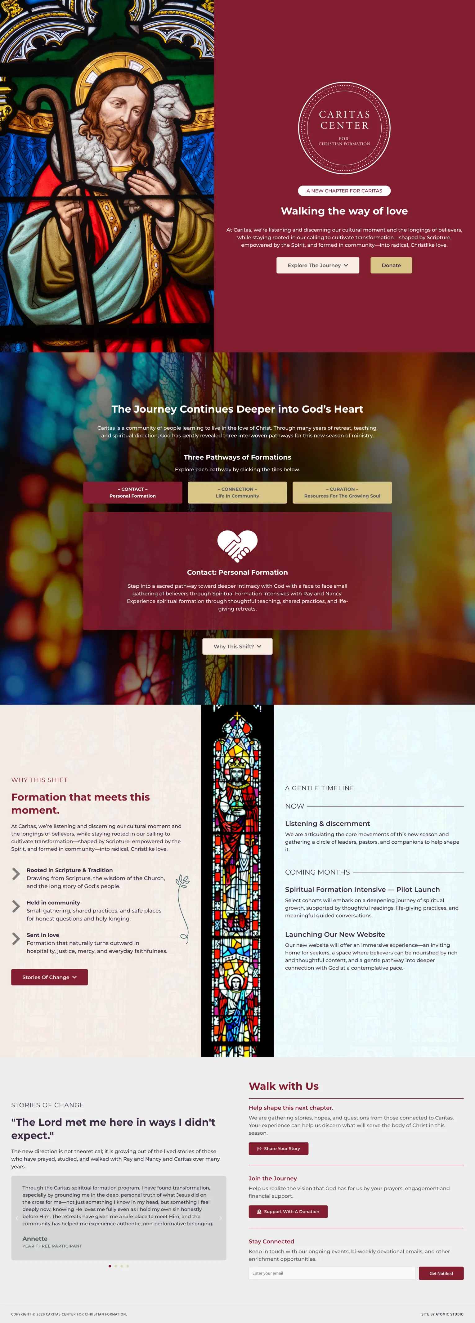 Caritas Center Christian formation community platform